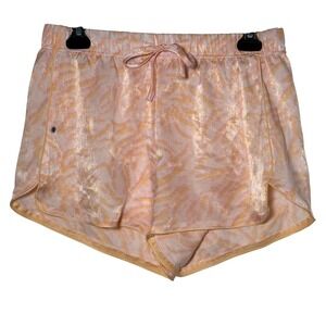 FLAW BP Pink Orange Tiger Stripe Metallic Lounge Shorts Women's Size S